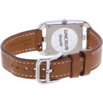 Montre d'occasion HERMES Cape Cod Diamants femme quartz bracelet cuir d'origine - vue 3