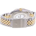 Montre d'occasion ROLEX DateJust 36 homme mouvement automatique certifié (cosc) bracelet or jaune 750/000 et acier - vue 3