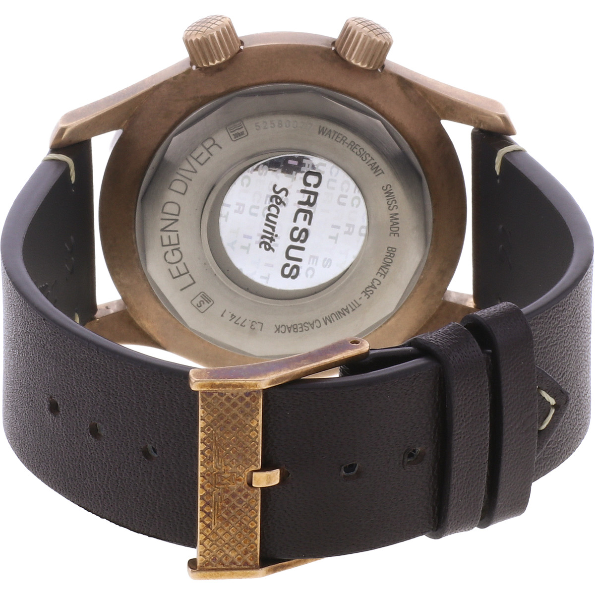 Montre d'occasion LONGINES Legend Diver homme automatique bracelet cuir d'origine - vue 3