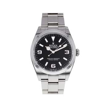 Montre d'occasion ROLEX Explorer homme mouvement automatique certifié (cosc) bracelet acier