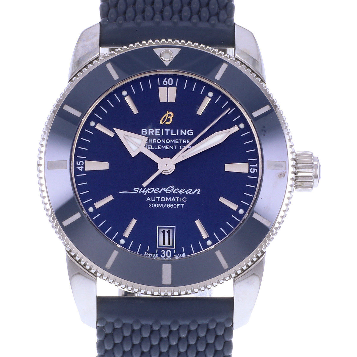 Montre d'occasion BREITLING SuperOcean Heritage homme mouvement automatique certifié (cosc) bracelet caoutchouc - vue D1