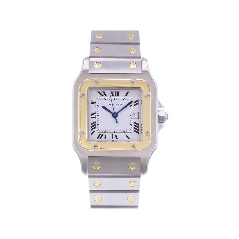 Montre d'occasion CARTIER Santos Automatique mixte automatique bracelet or jaune 750/000 et acier - vue 1