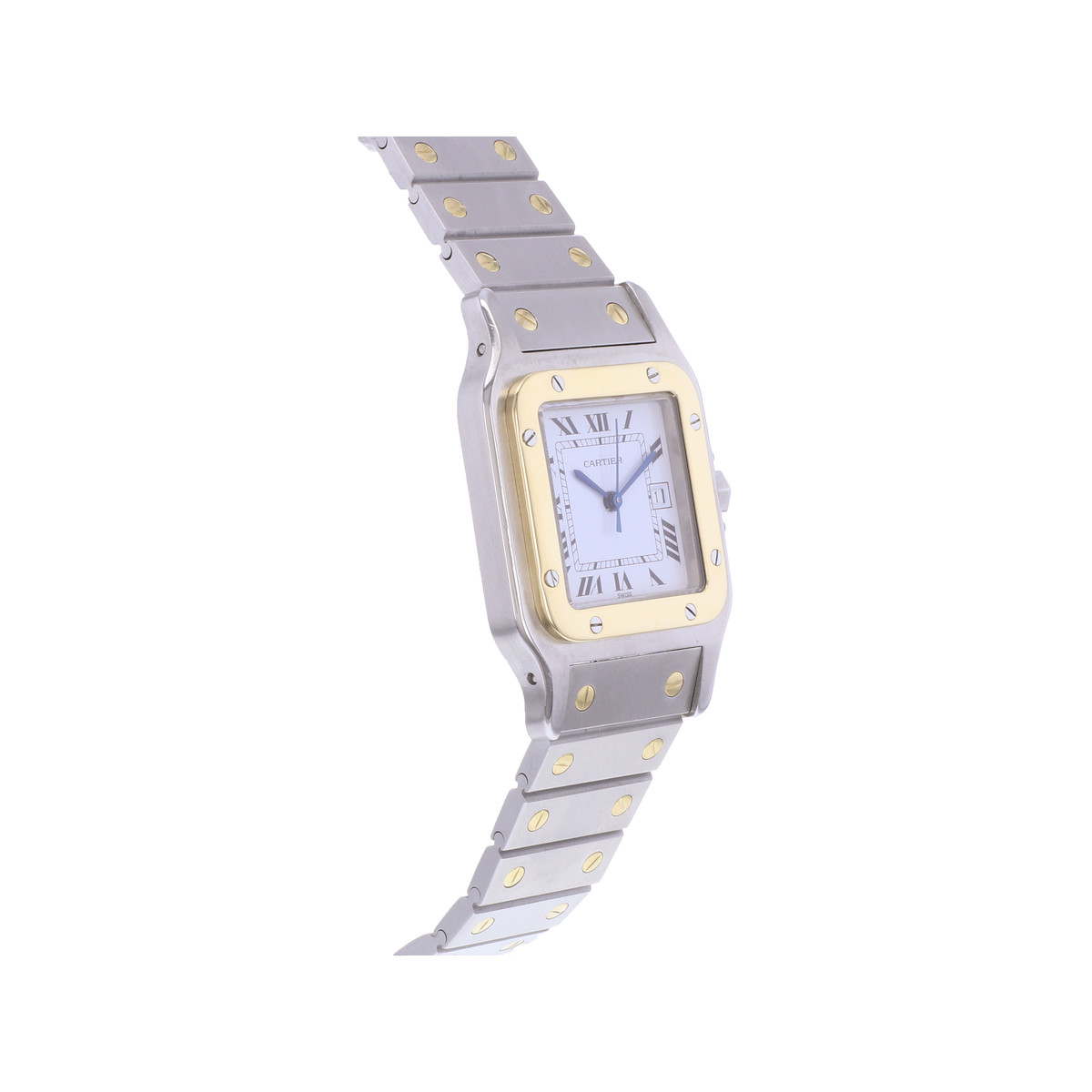 Montre d'occasion CARTIER Santos Automatique mixte automatique bracelet or jaune 750/000 et acier - vue 2