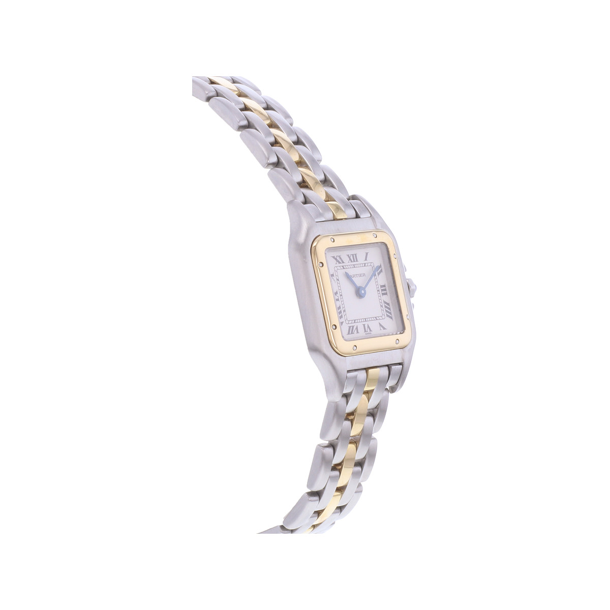 Montre d'occasion CARTIER Panthère femme quartz bracelet or jaune 750/000 et acier - vue 2