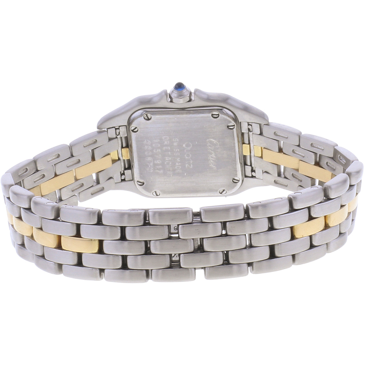 Montre d'occasion CARTIER Panthère femme quartz bracelet or jaune 750/000 et acier - vue 3