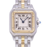 Montre d'occasion CARTIER Panthère femme quartz bracelet or jaune 750/000 et acier - vue D1