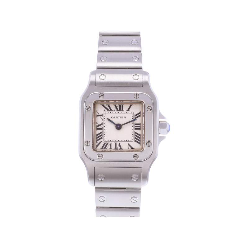 Montre d'occasion CARTIER Santos Galbée PM femme quartz bracelet acier - vue 1