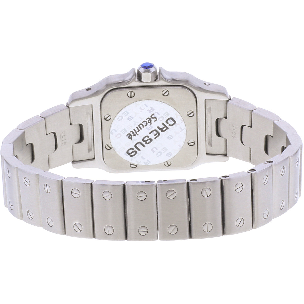 Montre d'occasion CARTIER Santos Galbée PM femme quartz bracelet acier - vue 3