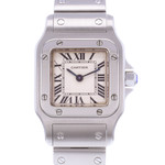 Montre d'occasion CARTIER Santos Galbée PM femme quartz bracelet acier - vue D1