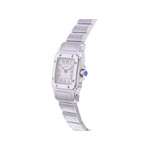 Montre d'occasion CARTIER Santos Galbée PM femme quartz bracelet acier - vue D2