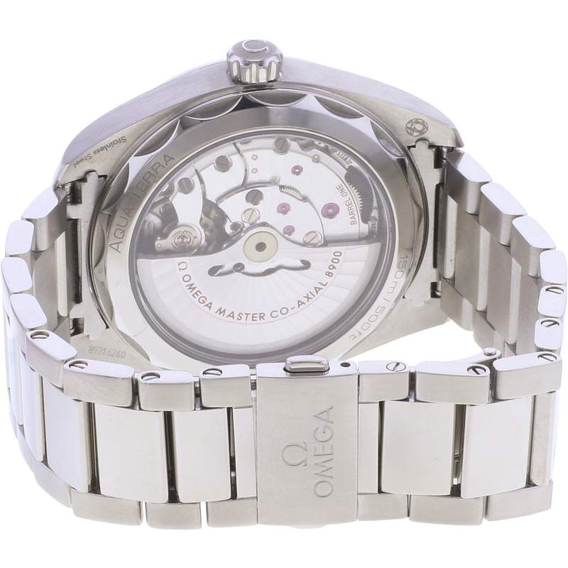 Montre d'occasion OMEGA Seamaster Aquaterra Co-Axial Chronometer homme mouvement automatique certifié (cosc) bracelet acier - vue 3