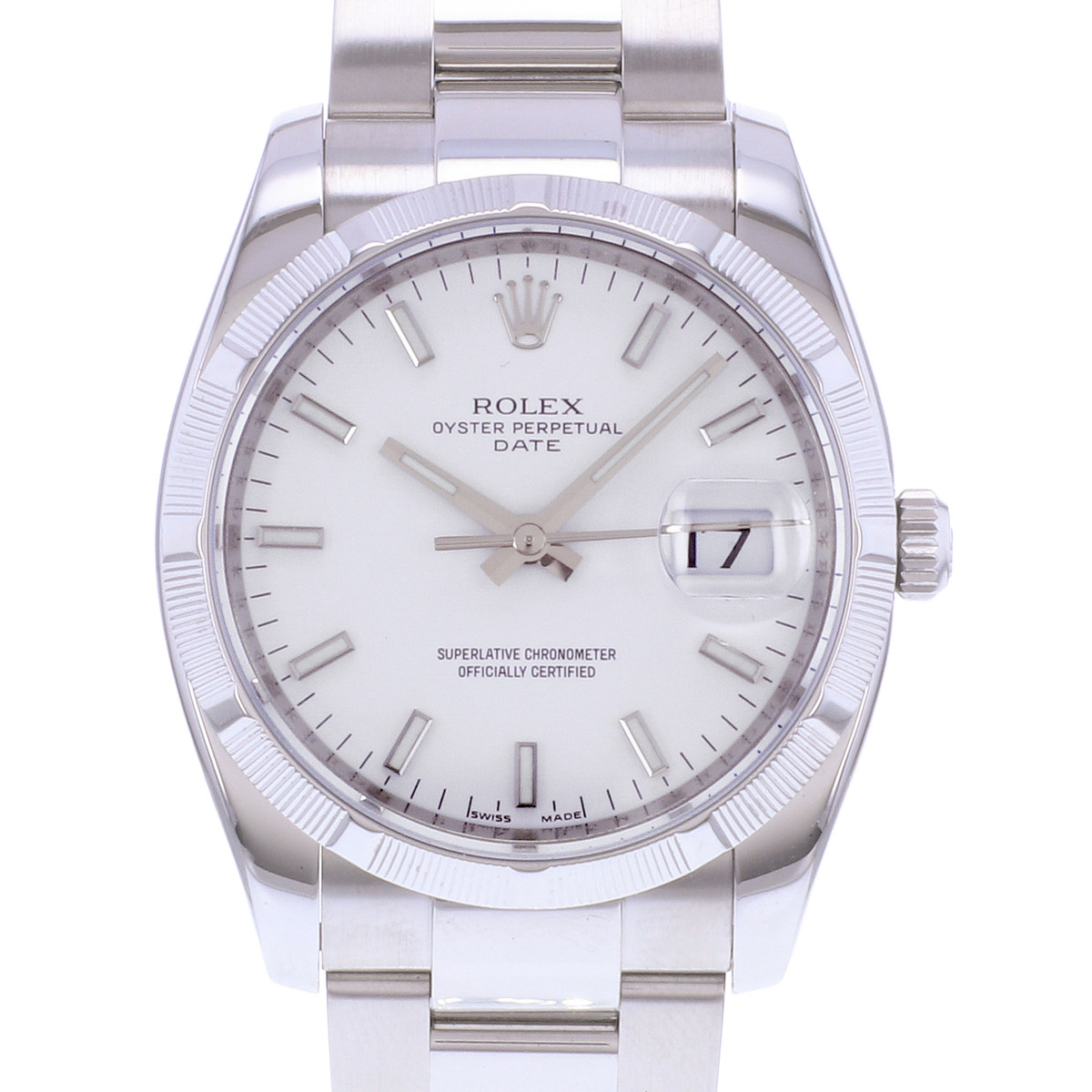Montre d'occasion ROLEX Date mixte mouvement automatique certifié (cosc) bracelet acier - vue D1