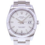 Montre d'occasion ROLEX Date mixte mouvement automatique certifié (cosc) bracelet acier - vue D1