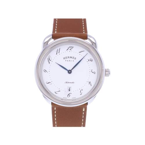 Montre d'occasion HERMES Arceau Automatic homme automatique bracelet cuir cresus