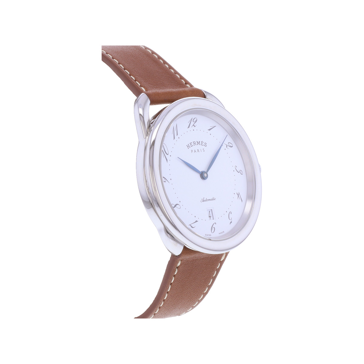 Montre d'occasion HERMES Arceau Automatic homme automatique bracelet cuir cresus - vue 2