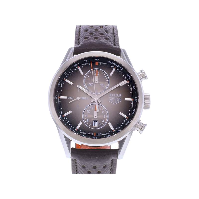 Montre d'occasion TAG HEUER Carrera 300 SLR homme automatique bracelet cuir d'origine - vue 1