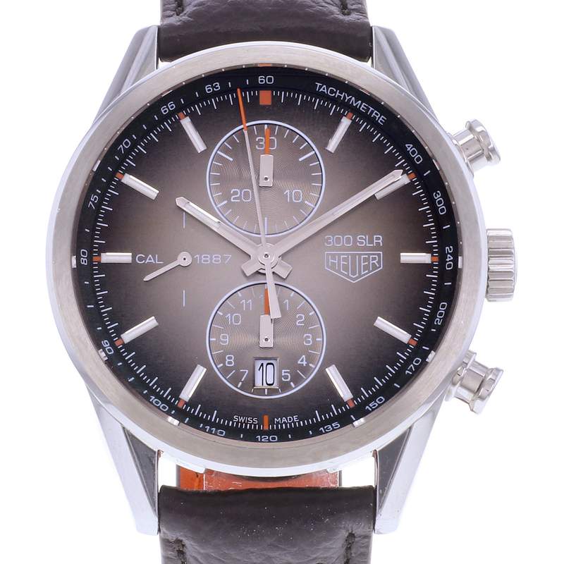 Montre d'occasion TAG HEUER Carrera 300 SLR homme automatique bracelet cuir d'origine - vue D1
