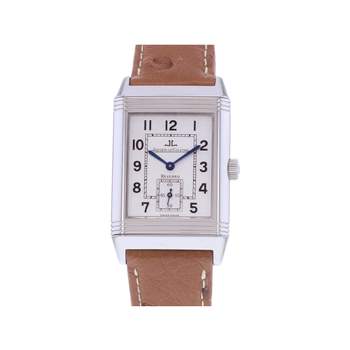 Montre d'occasion JAEGER LECOULTRE Reverso Grande Taille homme mécanique bracelet cuir cresus