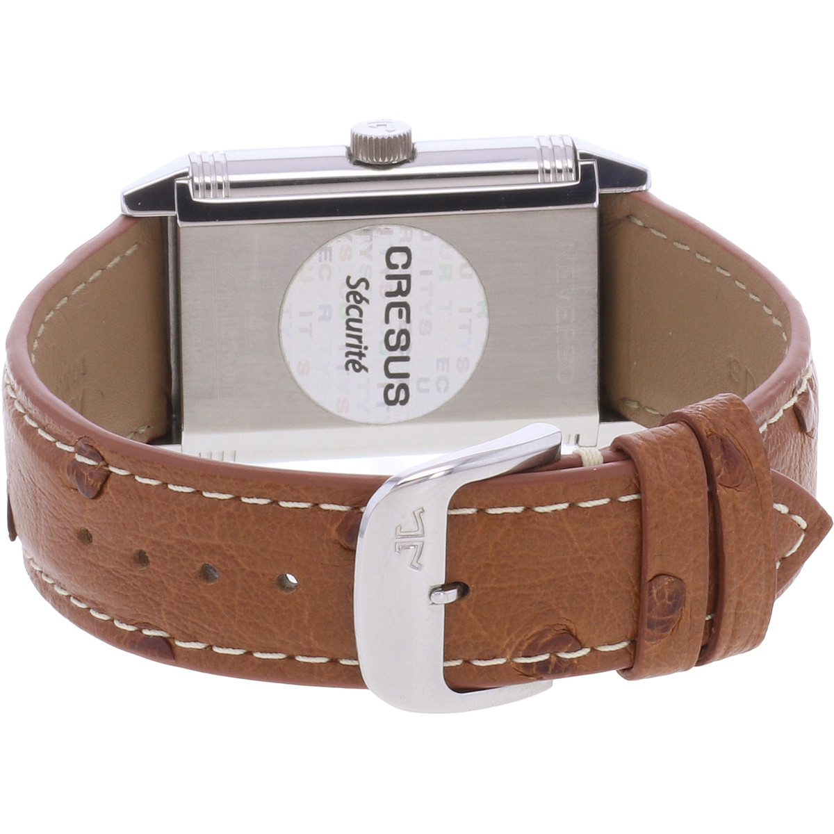 Montre d'occasion JAEGER LECOULTRE Reverso Grande Taille homme mécanique bracelet cuir cresus - vue 3