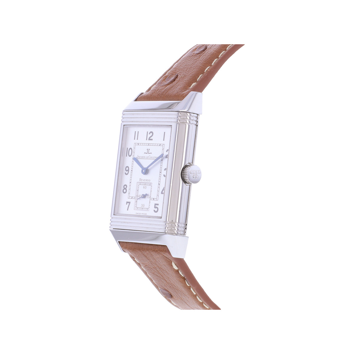 Montre d'occasion JAEGER LECOULTRE Reverso Grande Taille homme mécanique bracelet cuir cresus - vue D2