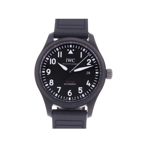 Montre d'occasion IWC Pilot Top Gun homme automatique bracelet caoutchouc