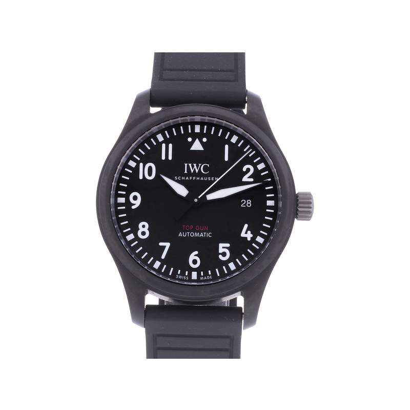 Montre d'occasion IWC Pilot Top Gun homme automatique bracelet caoutchouc - vue 1
