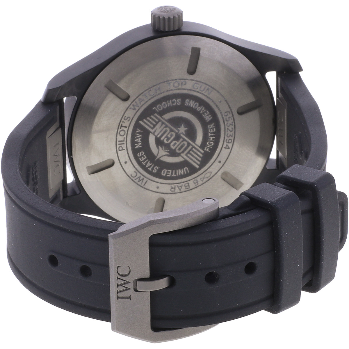 Montre d'occasion IWC Pilot Top Gun homme automatique bracelet caoutchouc - vue 3