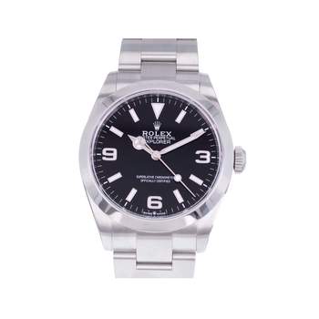 Montre d'occasion ROLEX Explorer homme mouvement automatique certifié (cosc) bracelet acier