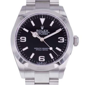 Montre d'occasion ROLEX Explorer homme mouvement automatique certifié (cosc) bracelet acier