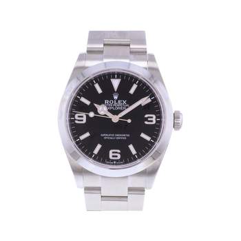 Montre d'occasion ROLEX Explorer homme mouvement automatique certifié (cosc) bracelet acier