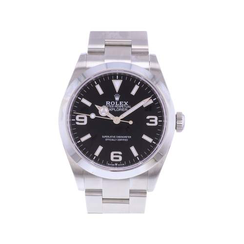 Montre d'occasion ROLEX Explorer homme mouvement automatique certifié (cosc) bracelet acier