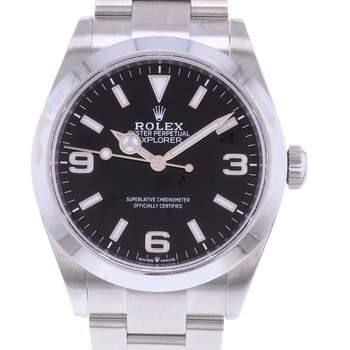 Montre d'occasion ROLEX Explorer homme mouvement automatique certifié (cosc) bracelet acier