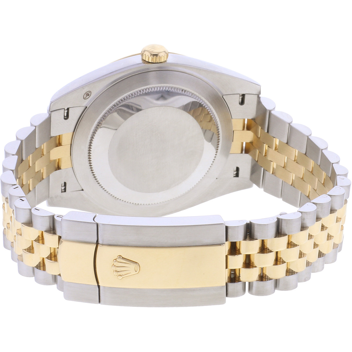 Montre d'occasion ROLEX DateJust 41 homme mouvement automatique certifié (cosc) bracelet or jaune 750/000 et acier - vue 3