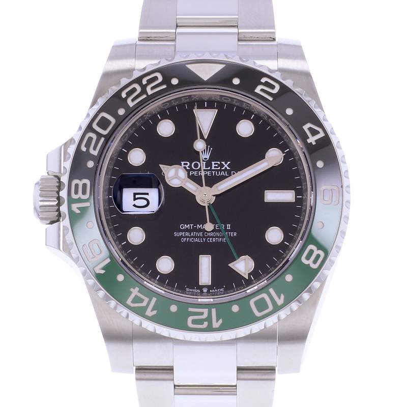 Montre d'occasion ROLEX GMT-Master II homme mouvement automatique certifié (cosc) bracelet acier - vue D1