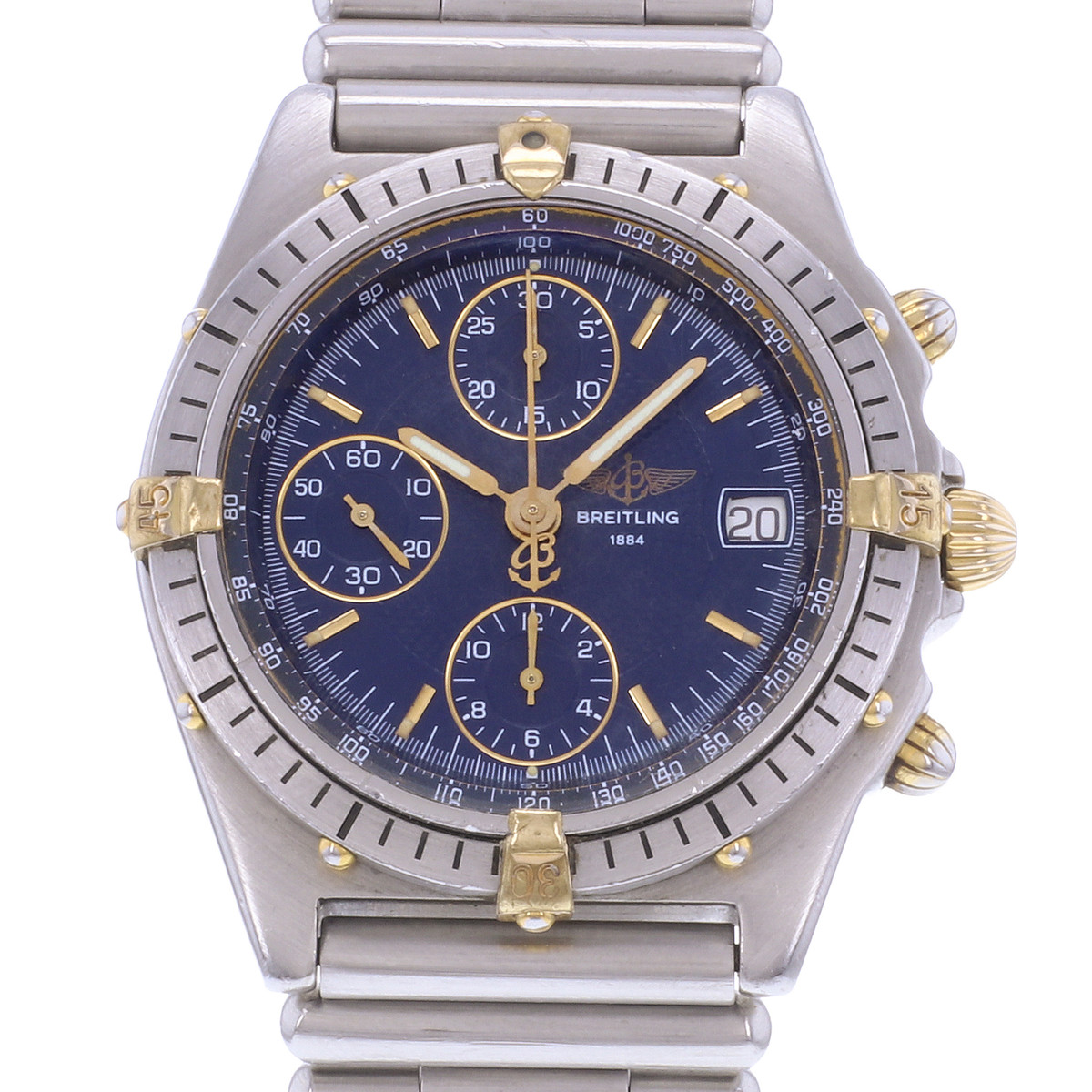Montre d'occasion BREITLING Chronomat homme automatique bracelet acier - vue D1