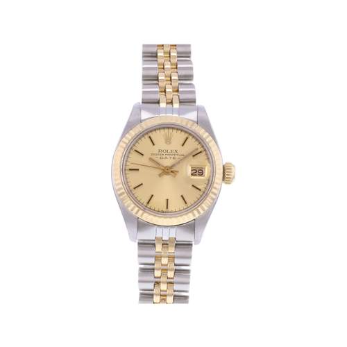 Montre d'occasion ROLEX DateJust Lady femme automatique bracelet or jaune 750/000 et acier