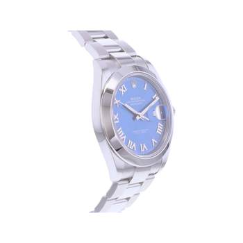 Montre d'occasion ROLEX DateJust 41 homme mouvement automatique certifié (cosc) bracelet acier