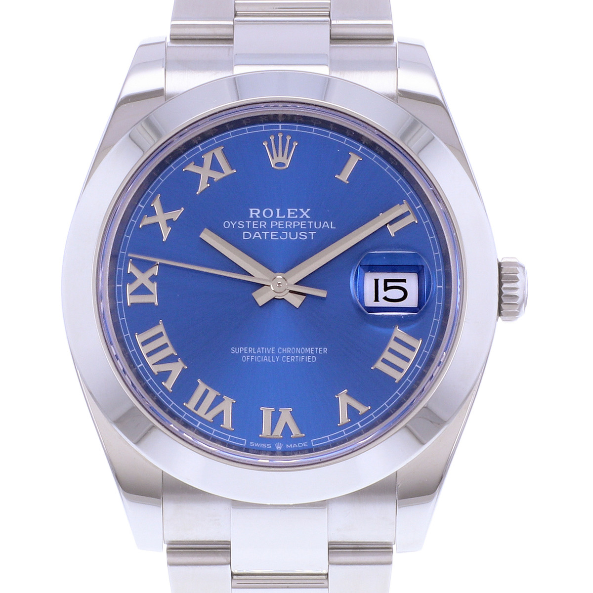 Montre d'occasion ROLEX DateJust 41 homme mouvement automatique certifié (cosc) bracelet acier - vue D1
