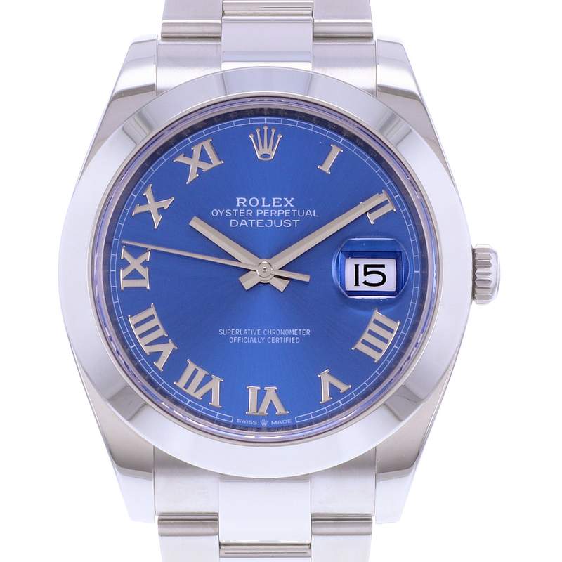 Montre d'occasion ROLEX DateJust 41 homme mouvement automatique certifié (cosc) bracelet acier - vue D1