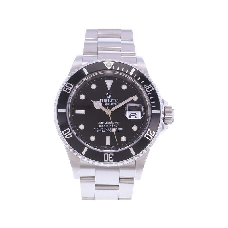 Montre d'occasion ROLEX Submariner Date homme mouvement automatique certifié (cosc) bracelet acier - vue 1