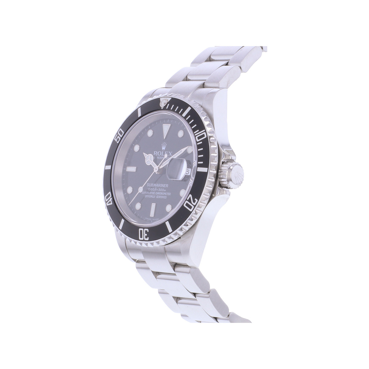 Montre d'occasion ROLEX Submariner Date homme mouvement automatique certifié (cosc) bracelet acier - vue D2