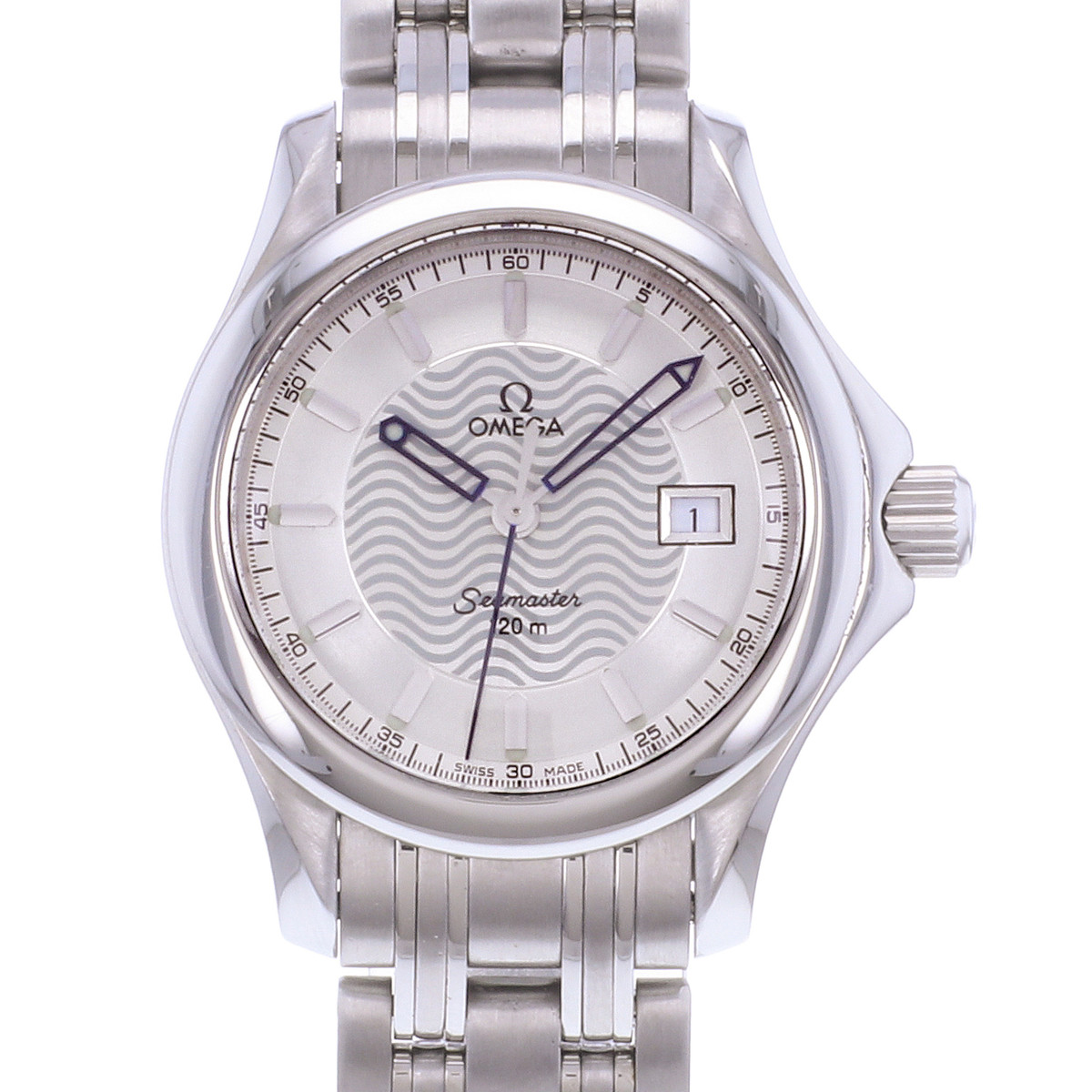 Montre d'occasion OMEGA Seamaster 120 29mm femme quartz bracelet acier - vue D1