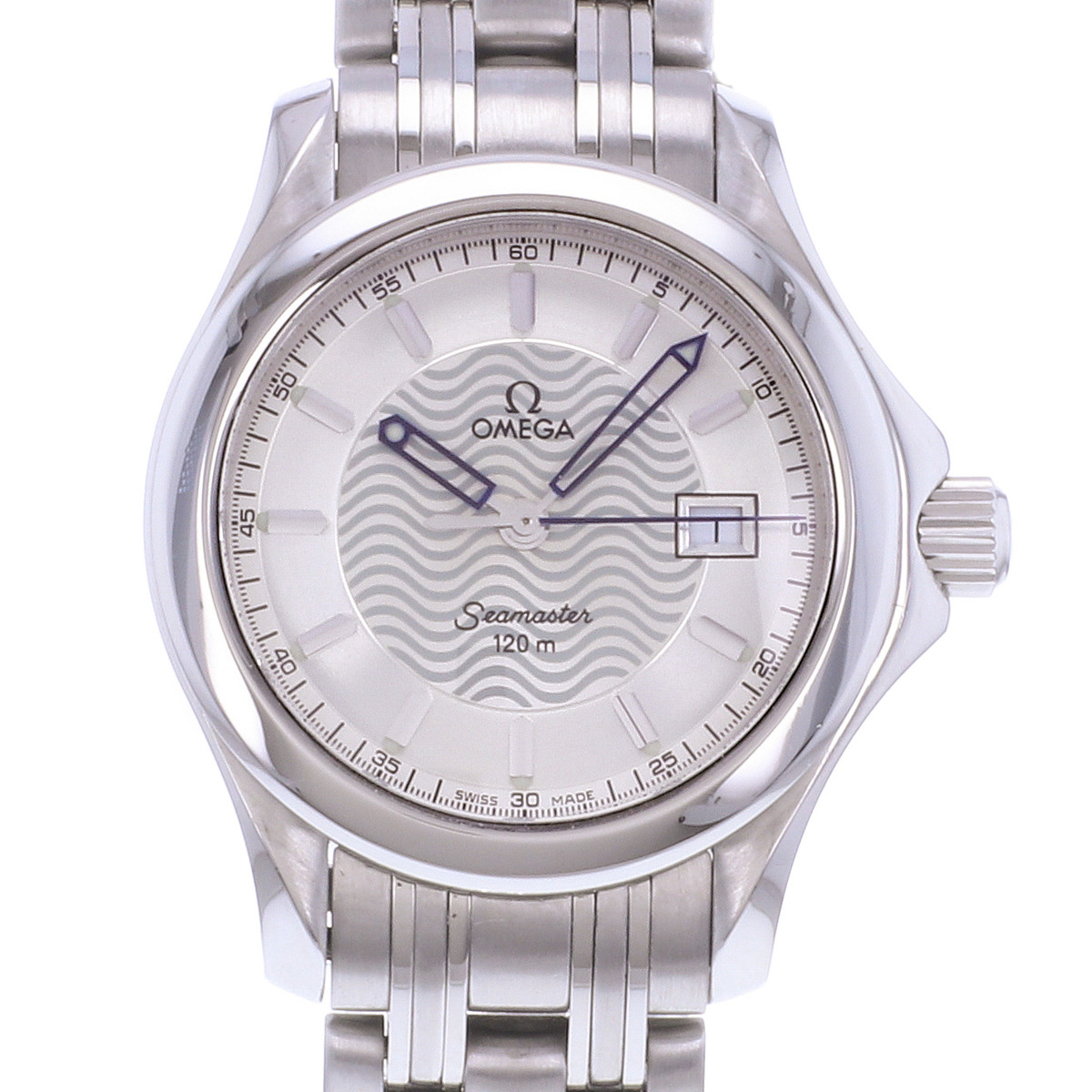Montre d'occasion OMEGA Seamaster 120 29mm femme quartz bracelet acier - vue D1