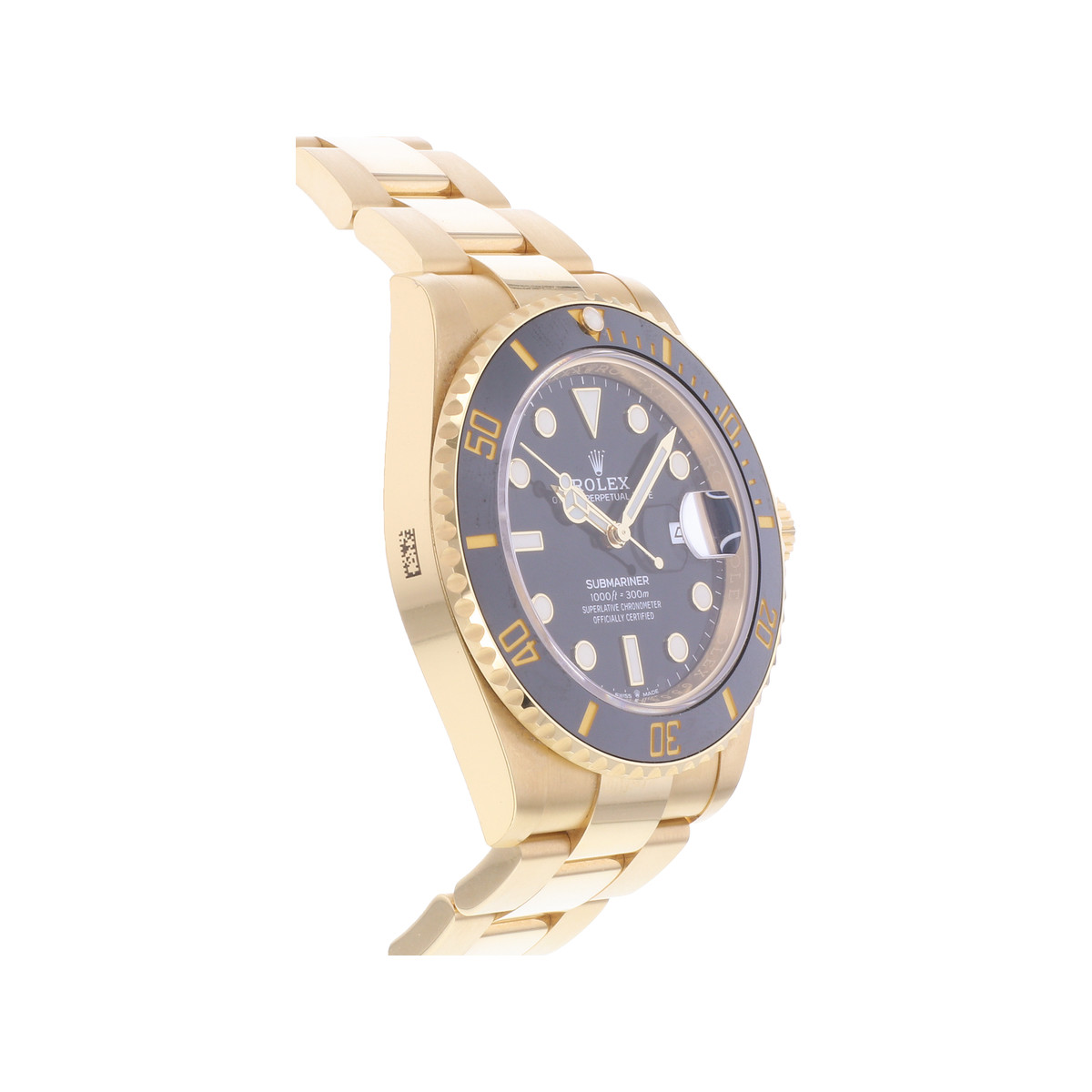 Montre d'occasion ROLEX Submariner Date homme mouvement automatique certifié (cosc) bracelet or jaune 750/000 - vue 2