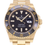 Montre d'occasion ROLEX Submariner Date homme mouvement automatique certifié (cosc) bracelet or jaune 750/000 - vue D1