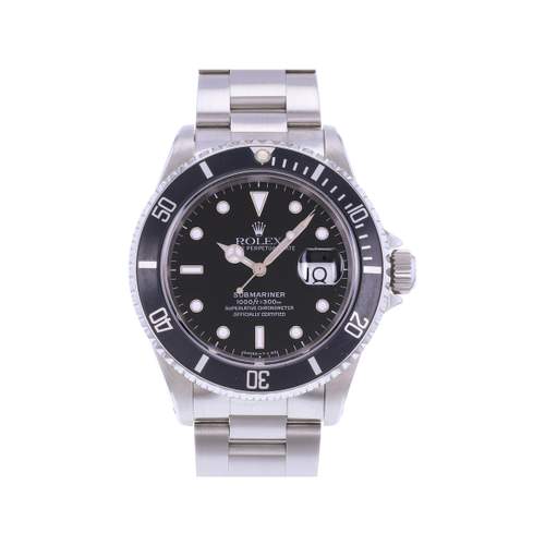 Montre d'occasion ROLEX Submariner Date homme mouvement automatique certifié (cosc) bracelet acier