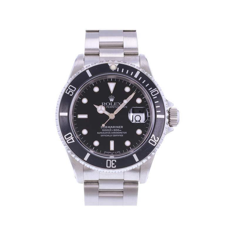 Montre d'occasion ROLEX Submariner Date homme mouvement automatique certifié (cosc) bracelet acier - vue 1