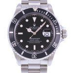 Montre d'occasion ROLEX Submariner Date homme mouvement automatique certifié (cosc) bracelet acier - vue D1