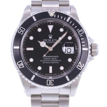 Montre d'occasion ROLEX Submariner Date homme mouvement automatique certifié (cosc) bracelet acier