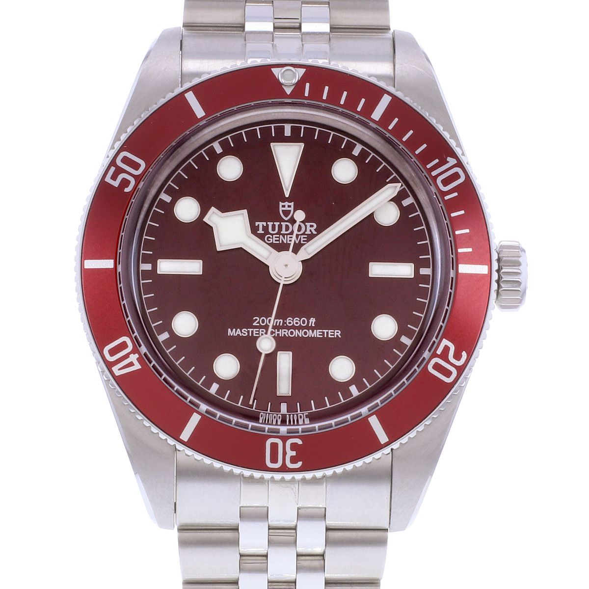 Montre d'occasion TUDOR Black Bay 58 'Burgundy' homme mouvement automatique certifié (cosc) bracelet acier - vue D1